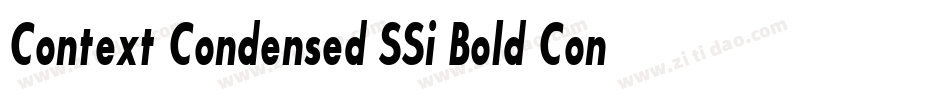 Context Condensed SSi Bold Condensed Italic字体转换